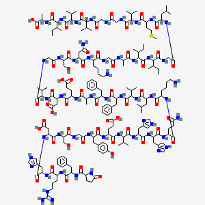 molecular formula C196H299N53O55S B575574 H-DL-Pyr-DL-Phe-DL-Arg-DL-His-DL-Asp-DL-Ser-Gly-DL-Tyr-DL-Glu-DL-Val-DL-His-DL-His-DL-Gln-DL-Lys-DL-Leu-DL-Val-DL-Phe-DL-Phe-DL-Ala-DL-Glu-DL-Asp-DL-Val-Gly-DL-Ser-DL-Asn-DL-Lys-Gly-DL-Ala-DL-xiIle-DL-xiIle-Gly-DL-Leu-DL-Met-DL-Val-Gly-Gly-DL-Val-DL-Val-DL-xiIle-DL-Ala-OH CAS No. 183449-57-2