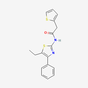 molecular formula C17H16N2OS2 B5755838 N-(5-ethyl-4-phenyl-1,3-thiazol-2-yl)-2-(thiophen-2-yl)acetamide 