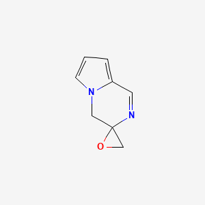 molecular formula C8H8N2O B575584 4'H-Spiro[oxirane-2,3'-pyrrolo[1,2-a]pyrazine] CAS No. 169147-92-6