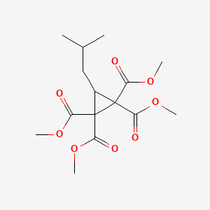 molecular formula C15H22O8 B5755913 Tetramethyl 3-(2-methylpropyl)cyclopropane-1,1,2,2-tetracarboxylate 