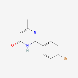 molecular formula C11H9BrN2O B575600 2-(4-Bromophenyl)-6-methyl-4-pyrimidinol CAS No. 180606-52-4