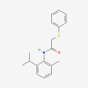 molecular formula C18H21NOS B5756094 N-(2-isopropyl-6-methylphenyl)-2-(phenylthio)acetamide 