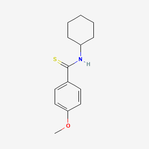 molecular formula C14H19NOS B5756096 N-cyclohexyl-4-methoxybenzenecarbothioamide CAS No. 68055-29-8
