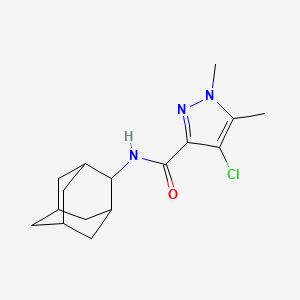 molecular formula C16H22ClN3O B5756136 N-(2-adamantyl)-4-chloro-1,5-dimethyl-1H-pyrazole-3-carboxamide 