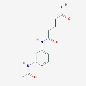 5-{[3-(acetylamino)phenyl]amino}-5-oxopentanoic acid