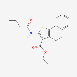 molecular formula C19H21NO3S B5756169 ethyl 2-(butyrylamino)-4,5-dihydronaphtho[1,2-b]thiophene-3-carboxylate 