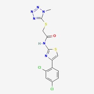 molecular formula C13H10Cl2N6OS2 B5756174 N-[4-(2,4-dichlorophenyl)-1,3-thiazol-2-yl]-2-[(1-methyl-1H-tetrazol-5-yl)sulfanyl]acetamide 