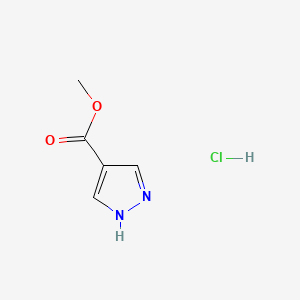 molecular formula C5H7ClN2O2 B575618 Methyl 1H-pyrazole-4-carboxylate hydrochloride CAS No. 181997-36-4