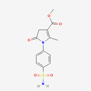 molecular formula C13H14N2O5S B5756180 methyl 5-methyl-2-oxo-1-(4-sulfamoylphenyl)-3H-pyrrole-4-carboxylate 