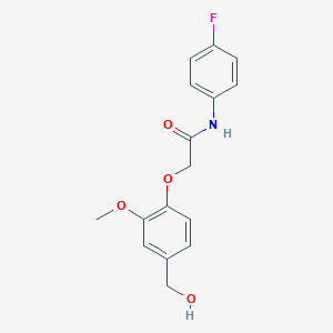 molecular formula C16H16FNO4 B5756196 N-(4-fluorophenyl)-2-[4-(hydroxymethyl)-2-methoxyphenoxy]acetamide 