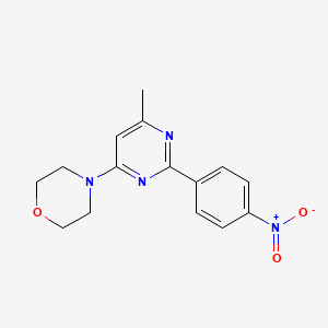 4-[6-methyl-2-(4-nitrophenyl)-4-pyrimidinyl]morpholine