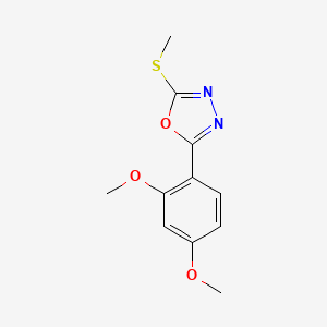 molecular formula C11H12N2O3S B5756267 2-(2,4-Dimethoxyphenyl)-5-(methylsulfanyl)-1,3,4-oxadiazole 
