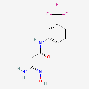 molecular formula C10H10F3N3O2 B5756273 (3Z)-3-amino-3-hydroxyimino-N-[3-(trifluoromethyl)phenyl]propanamide 