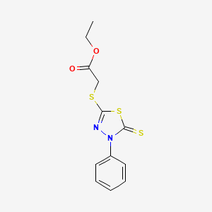 ethyl [(4-phenyl-5-thioxo-4,5-dihydro-1,3,4-thiadiazol-2-yl)thio]acetate
