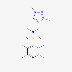 N-[(1,3-dimethyl-1H-pyrazol-4-yl)methyl]-N,2,3,4,5,6-hexamethylbenzenesulfonamide