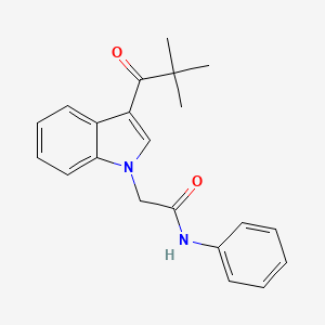 molecular formula C21H22N2O2 B5756324 2-[3-(2,2-dimethylpropanoyl)-1H-indol-1-yl]-N-phenylacetamide 