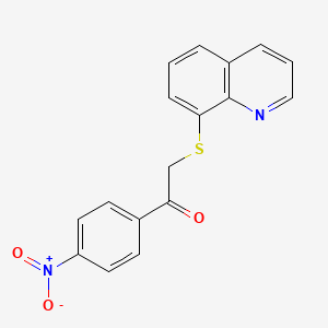 1-(4-nitrophenyl)-2-(8-quinolinylthio)ethanone