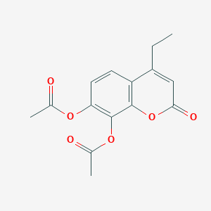 molecular formula C15H14O6 B5756349 4-ethyl-2-oxo-2H-chromene-7,8-diyl diacetate 