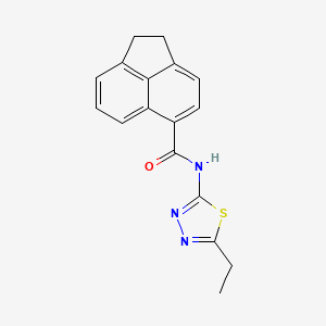 molecular formula C17H15N3OS B5756383 N-(5-ethyl-1,3,4-thiadiazol-2-yl)-1,2-dihydro-5-acenaphthylenecarboxamide 
