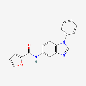 molecular formula C18H13N3O2 B5756388 N-(1-phenyl-1H-benzimidazol-5-yl)-2-furamide 