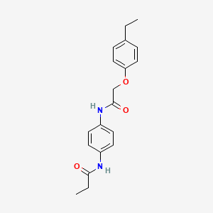 molecular formula C19H22N2O3 B5756472 N-(4-{[(4-ethylphenoxy)acetyl]amino}phenyl)propanamide 