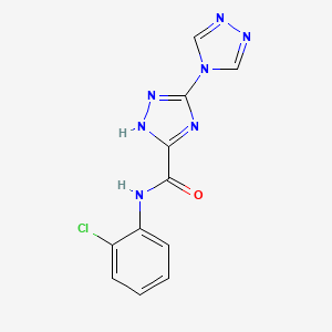 molecular formula C11H8ClN7O B5756511 N-(2-CHLOROPHENYL)-5-(4H-1,2,4-TRIAZOL-4-YL)-1H-1,2,4-TRIAZOLE-3-CARBOXAMIDE 