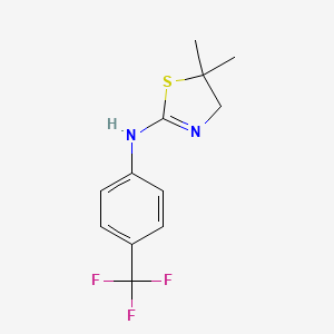 molecular formula C12H13F3N2S B5756552 5,5-dimethyl-N-[4-(trifluoromethyl)phenyl]-4H-1,3-thiazol-2-amine 