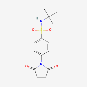 molecular formula C14H18N2O4S B5756617 N-tert-butyl-4-(2,5-dioxopyrrolidin-1-yl)benzenesulfonamide 
