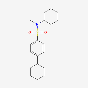 molecular formula C19H29NO2S B5756619 Cyclohexyl[(4-cyclohexylphenyl)sulfonyl]methylamine 