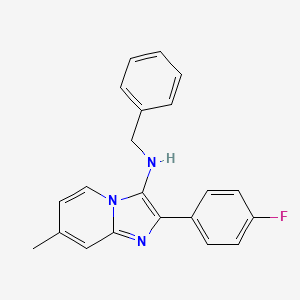 molecular formula C21H18FN3 B5756641 N-BENZYL-N-[2-(4-FLUOROPHENYL)-7-METHYLIMIDAZO[1,2-A]PYRIDIN-3-YL]AMINE 