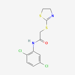 molecular formula C11H10Cl2N2OS2 B5756749 N-(2,5-dichlorophenyl)-2-(4,5-dihydro-1,3-thiazol-2-ylthio)acetamide 