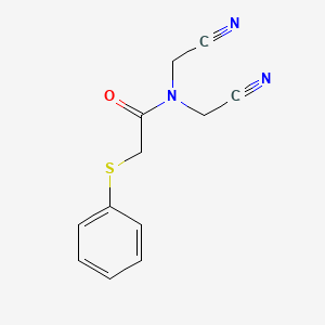 molecular formula C12H11N3OS B5756754 N,N-bis(cyanomethyl)-2-(phenylsulfanyl)acetamide 