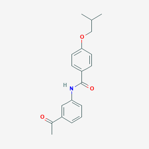 molecular formula C19H21NO3 B5756930 N-(3-acetylphenyl)-4-(2-methylpropoxy)benzamide 