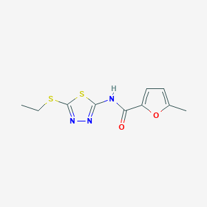 molecular formula C10H11N3O2S2 B5757007 N-[5-(ethylsulfanyl)-1,3,4-thiadiazol-2-yl]-5-methyl-2-furamide 