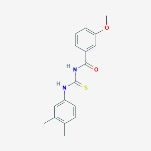 molecular formula C17H18N2O2S B5757059 N-[(3,4-dimethylphenyl)carbamothioyl]-3-methoxybenzamide 
