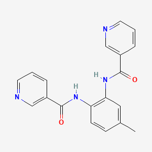 molecular formula C19H16N4O2 B5757083 N-[5-METHYL-2-(PYRIDINE-3-AMIDO)PHENYL]PYRIDINE-3-CARBOXAMIDE 