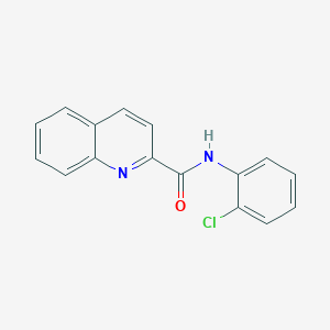 molecular formula C16H11ClN2O B5757085 N-(2-chlorophenyl)quinoline-2-carboxamide 