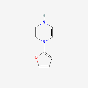 molecular formula C8H8N2O B575709 1-(Furan-2-yl)-1,4-dihydropyrazine CAS No. 165460-19-5
