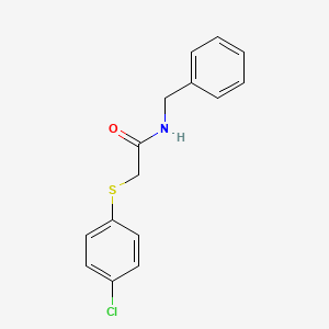 molecular formula C15H14ClNOS B5757090 N-benzyl-2-[(4-chlorophenyl)thio]acetamide 