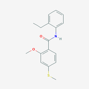 molecular formula C17H19NO2S B5757161 N-(2-ethylphenyl)-2-methoxy-4-(methylsulfanyl)benzamide 