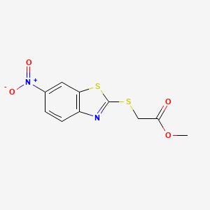 molecular formula C10H8N2O4S2 B5757188 Methyl [(6-nitro-1,3-benzothiazol-2-yl)sulfanyl]acetate CAS No. 51618-31-6