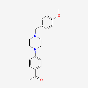 molecular formula C20H24N2O2 B5757213 1-[4-[4-[(4-Methoxyphenyl)methyl]piperazin-1-yl]phenyl]ethanone 