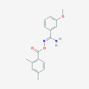 molecular formula C17H18N2O3 B5757219 N'-{[(2,4-dimethylphenyl)carbonyl]oxy}-3-methoxybenzenecarboximidamide 