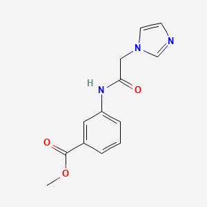 molecular formula C13H13N3O3 B5757220 METHYL 3-{[2-(1H-IMIDAZOL-1-YL)ACETYL]AMINO}BENZOATE 