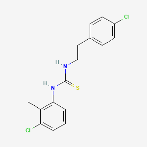 molecular formula C16H16Cl2N2S B5757295 N-(3-chloro-2-methylphenyl)-N'-[2-(4-chlorophenyl)ethyl]thiourea 