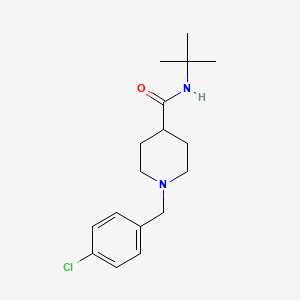 molecular formula C17H25ClN2O B5757323 N-(tert-butyl)-1-(4-chlorobenzyl)-4-piperidinecarboxamide 