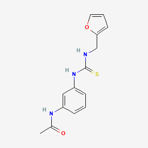 molecular formula C14H15N3O2S B5757339 N-[3-({[(2-furylmethyl)amino]carbonothioyl}amino)phenyl]acetamide 