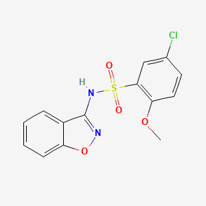 molecular formula C14H11ClN2O4S B5757401 N-(Benzo[d]isoxazol-3-yl)-5-chloro-2-methoxybenzenesulfonamide 