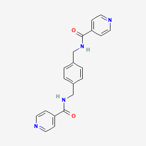 molecular formula C20H18N4O2 B5757444 N-[(4-{[(PYRIDIN-4-YL)FORMAMIDO]METHYL}PHENYL)METHYL]PYRIDINE-4-CARBOXAMIDE 