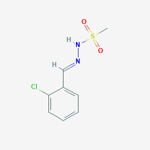 molecular formula C8H9ClN2O2S B5757514 N-[(E)-(2-chlorophenyl)methylideneamino]methanesulfonamide 